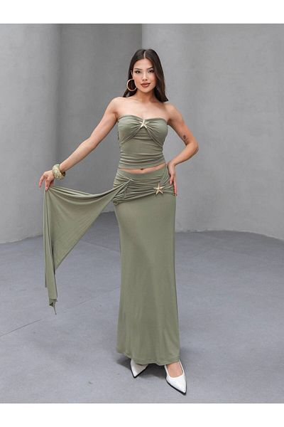 Butik Beyza Star Buckle Detail Skirt Suit