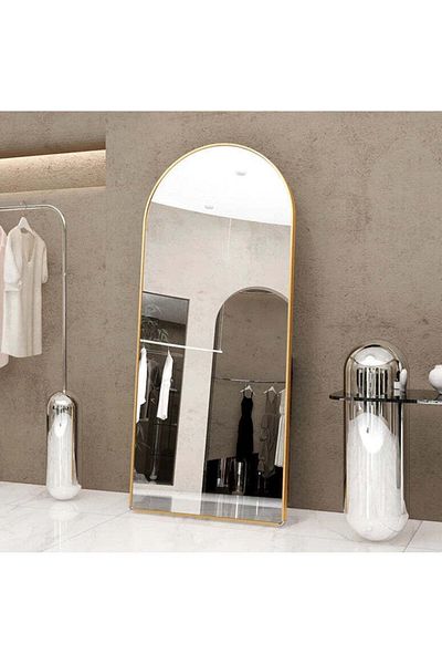 Generic ARCH MIRROR WITH GOLD ALUMINUM FRAME "Multi Sizes"