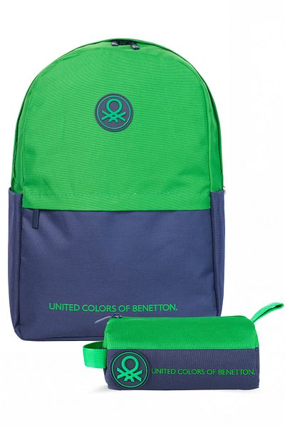 United Colors of Benetton Batik Transitional Unisex Children's Backpack Set