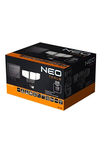 NEO Solární nástěnná lampa, LED, pohybový senzor, 2 režimy svícení, 10 W, 1000 lm, IP 65