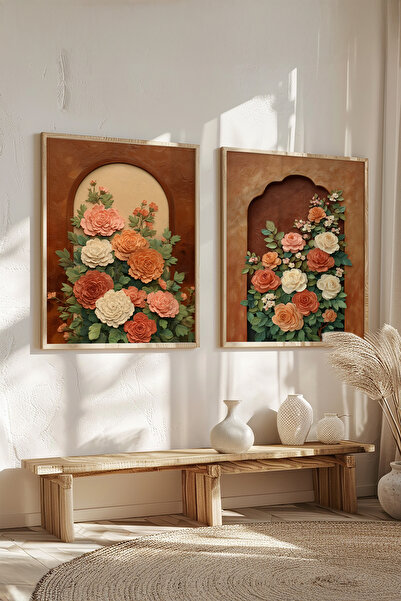 STARYUNA Set de pictură dublă cu efect de pictură în ulei, cu cadru din lemn,...