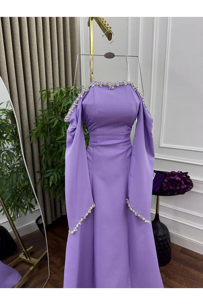 HOOR AL-YASMEEN Elegant Barbie-Inspired Evening Dress with Embroidery