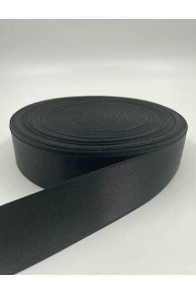 BUKET DÜNYASI SATEN KURDELE 4 CM SİYAH RENK 10 METRE SÜSLEME, SOLMAYAN GÜL