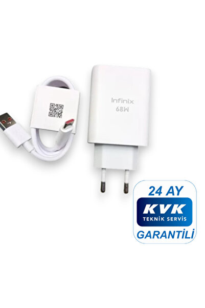 INFINIX 68W (WATT) Hızlı Şarj Aleti Adaptörü Kablo Seti %100 Orıjinal ( KVK Teknik Servis Garantili )