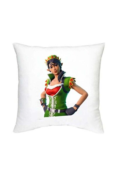 Generic Fortnite Printed Decorative Cushion White/Red/Green 16x16inch