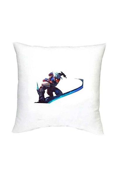 Generic Mobile Legends Character Printed Decorative Cushion White/Blue/Grey 16x16inch