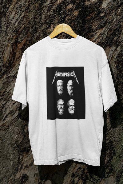 MG Metafisica Printed Unisex Circle Neck Cotton Oversize Fit Short Sleeve T-Shirt