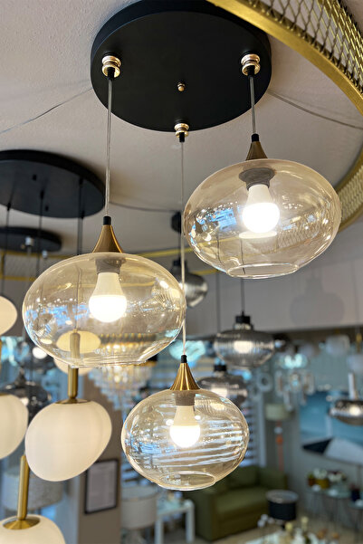 MINIMAL ETICARET VE BILGI TEKNOLOJILERI Bubble Gold Chrome Cam Avize