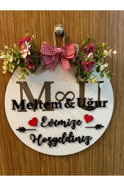 Ste Desing Kişiye İsme Özel Ahşap Kapı Süsü Dekoratif Kapı Süsü Harf Desenli ...