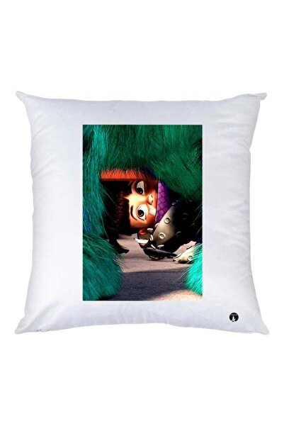 Generic Cartoon Printed Throw Pillow White/Green/Purple 30x30cm