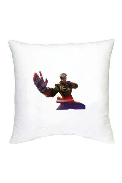 Generic Mobile Legends Character Printed Decorative Cushion White/Green/Purple 16x16inch