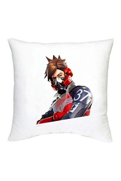 Generic Fortnite Character Printed Decorative Cushion White/Red/Brown 16x16inch