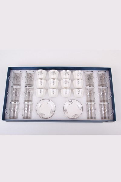 Generic طقم أكواب شاي وفناجين قهوة مع الصحون