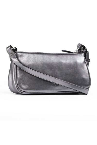 PİNKO Kožená kabelka Half Moon 23 cm