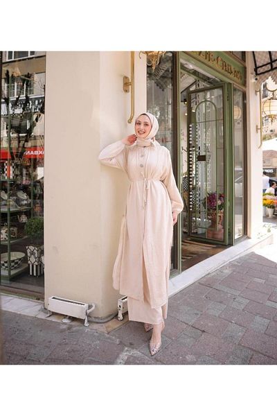 Tebrikler tekstil Women's Summer Long Hijab Suit Model G3390