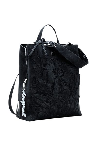 Desigual Παπούτσια Rucsac Romeo Floral Total Black Sumy 11L - 25WAKP06-2000