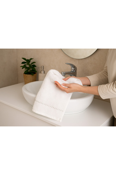 ZEYNO HOME TEKSTİL مجموعة من 12 منشفة كونفوي مصنوعة من القطن بنسبة 100% - مقاس 28 × 48 سم منشفة تزيين السيارة لحفلات الزفاف والمناسبات الخاصة