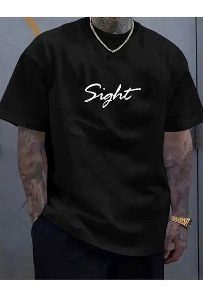 PENTHİLUS Men Short Sleeve Round Neck Geometric Pattern T-Shirt for Summer Outdoor Activities