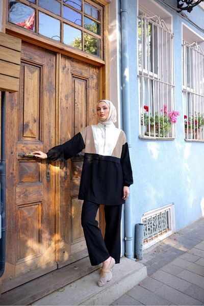 Tebrikler tekstil Women's Summer Hijab Suit Model G3339
