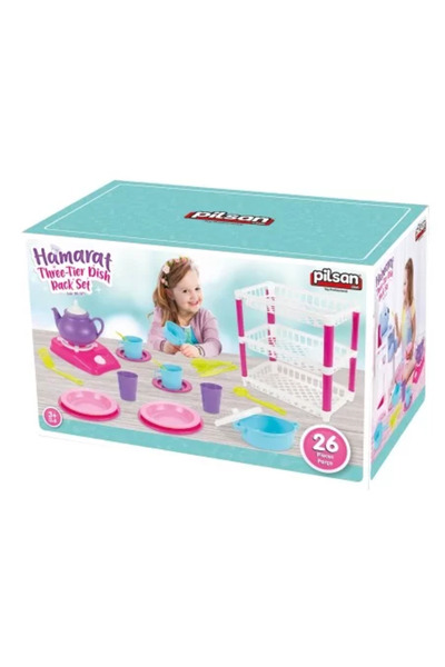 PİLSAN Kitchen Set for Tea Serving and Three-Level Dish Dryer HAMARAT