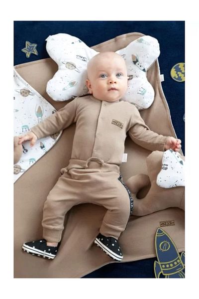 Nicol Long-sleeve bodysuit (182102) - 'Star' Collection 2021, Brown, Size 62