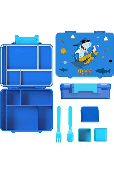 Snack Attack Lunch Box for Kids School, Children Lunch Box with Compartments, Bento Box Children, Le