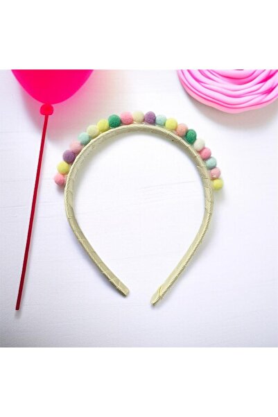 The Cloudish Shop Tiara pentru copii pentru bebelusi POMPON COLORAT