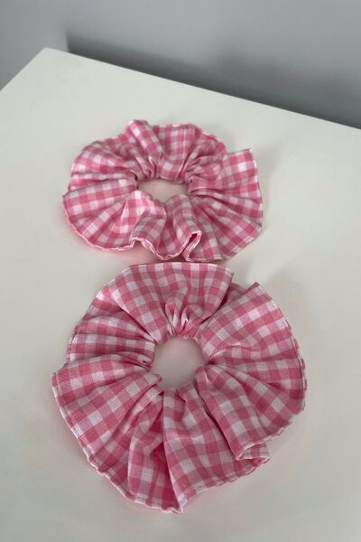 eles Pink Hair Clip, Gingham Hair Clip