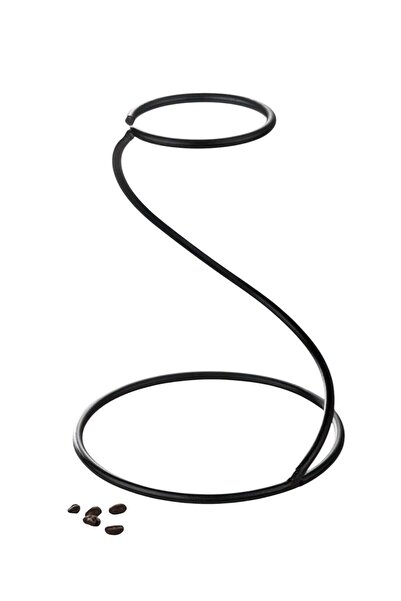 unbranded Black Spiral Shape Specialty Coffee Filter Cone Holder