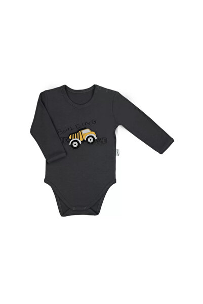 Nicol Body cu maneca lunga Colectia 'Big Trucks' Grafit Marimea 74