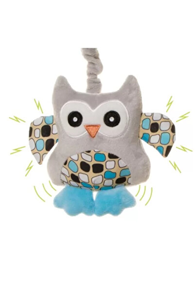 4 Baby Plush Toy for Stroller/Cot 4 Baby SQUEEZE Blue Owls