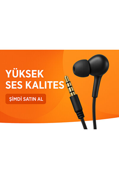 JACK Girişli Mikrofonlu Silikonlu Kulakiçi Kulaklık