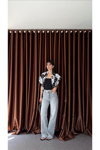 HAZELANNA Cut Leg Smoke Premium Jean