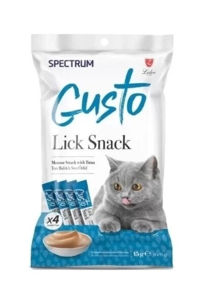 Spectrum Gusto Lick Snack Ton Balıklı Sıvı Kedi Ödül Maması 15 gr 4 Adet CB14041