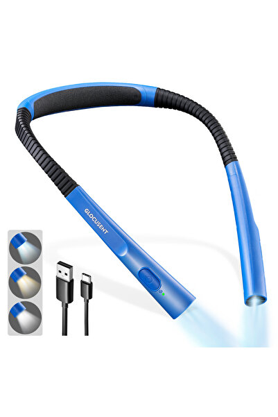 Glocusent Lampă de citit LED cu poziționare a gâtului, flexibilă-ușoară, luci...