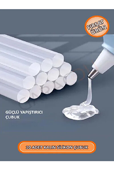 Somafix Kalın Şeffaf Sıcak Mum Silikon 11.3 MM 30CM 10 Adet