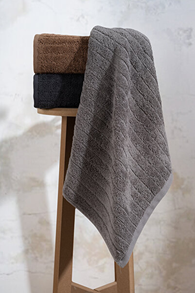 TICOTTO طقم فوط قطن 100% مقاس 50×90 سم – 3 قطع، عالية الامتصاص، فائقة النعومة، مع علاقة