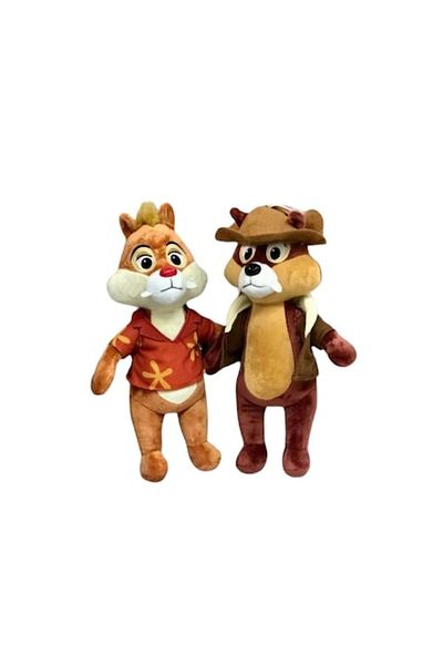 OEM Set 2 Plush Figurines, Chip and Dale Squirrels, Multicolor, 30 cm