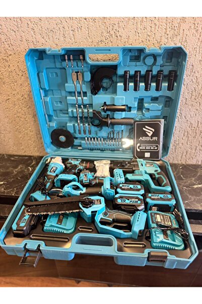 Eagletech ASSUR 21V Darbeli Kömürsüz 6'lı Set S.S. Sökme-Testere-Makas-Matkap...