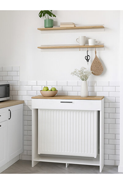 dorpek Solana Petek Üstü Kahve Köşesi Dresuar Çok Amaçlı Raf - 90 cm