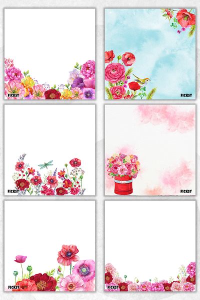 Ficksy Flower Memo Pad - 9*9 cm Size - 50 Sheets - Notepad - Memopad - Note Paper - to Do List - Notebook