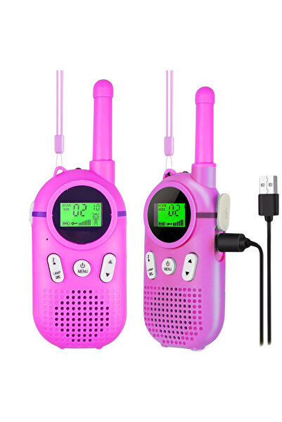 VisionHub Set de 2 stații walkie-talkie pentru copii, cu rază lungă de acțiun...