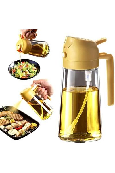 Generic 16oz/470ml Olive Oil Sprayer for Cooking - 2 in 1 Olive Oil Dispenser for Kitchen Gadgets