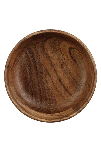 divendi-ro Round bowl, wooden, capacity 625 ml, diameter 15x6cm, brown