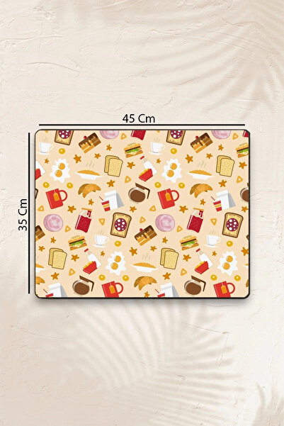 MatGo Шкільний сніданок Navajo Білий Непромокальний килимок для харчування Нековзний Можна прати Шкільний обідній килимок 35x45см