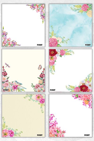 Ficksy Flower Memo Pad - 9*9 cm Size - 50 Sheets - Notepad - Memopad - Note Paper - to Do List - Notebook