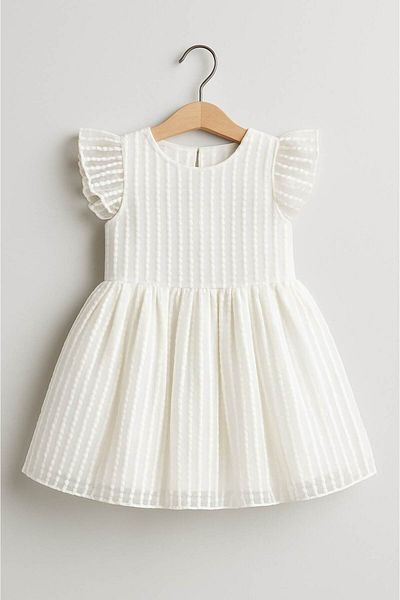 falcomini Girl's Drawstring Short Sleeve Casual and Special Occasion Dress 2/8 Years Old