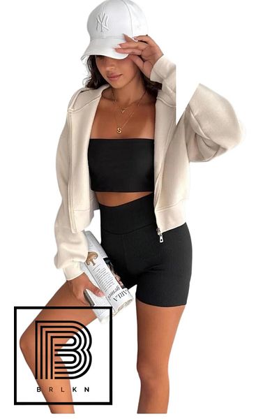 BRLKN Women's Crop Cardigan