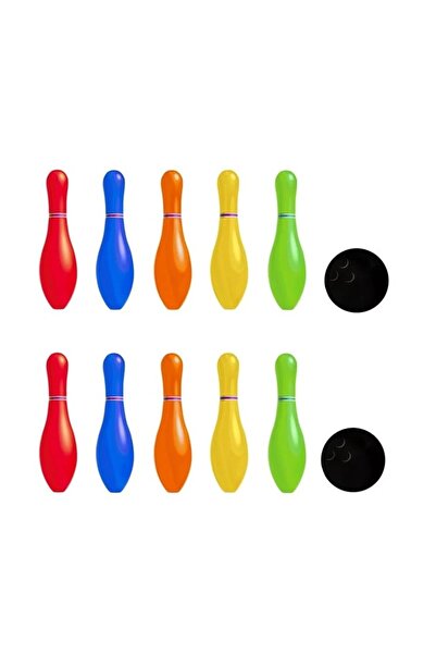divendi-ro Set de bowling cu 10 popice colorate și 2 bile, 3 ani+