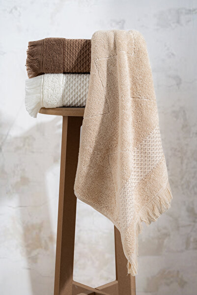 TICOTTO طقم فوط إيليت 50×90 سم قطن 100% – 3 قطع، امتصاص عالي، ناعم للغاية، مع علاقة